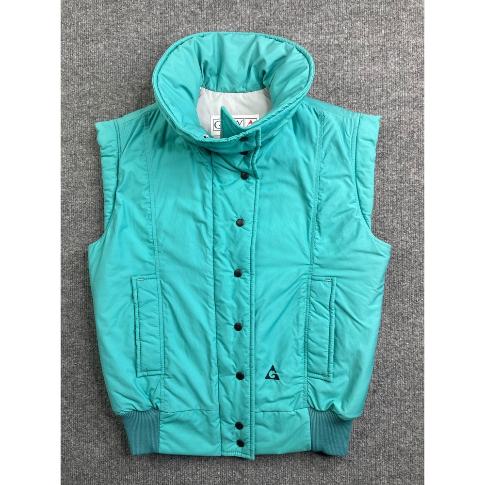 Gerry Puffer Vest Womens M Teal Vintage Sontique Insulated USA Made W417